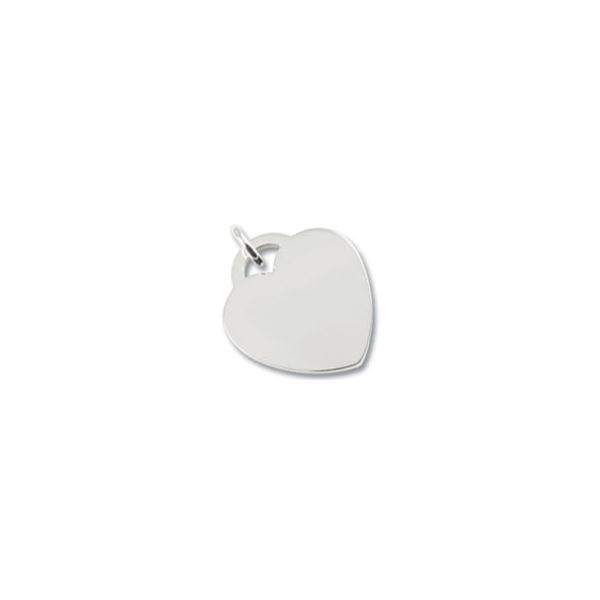 Engravable Heart Disc Charm | Sterling Silver | Barnes Jewelers Goldsboro NC Barnes Jewelers Goldsboro, NC