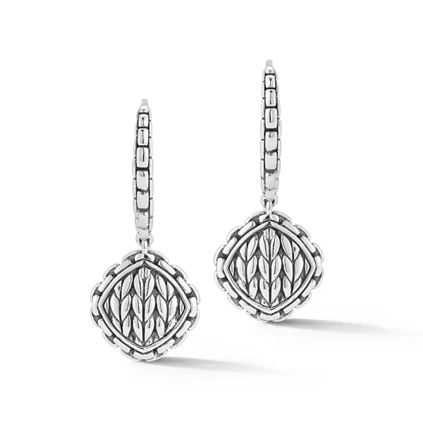 JAI Basket Weave Dangle Earrings | Sterling Silver | Barnes Jewelers Goldsboro NC Barnes Jewelers Goldsboro, NC
