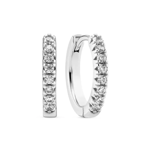 Sif Jakobs “Ellera” Medio CZ Huggie Hoop Earrings | Sterling Silver | Barnes Jewelers Goldsboro NC Barnes Jewelers Goldsboro, NC