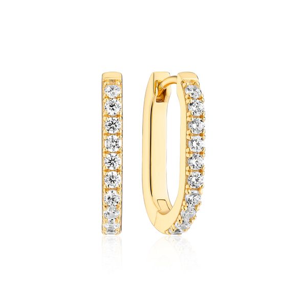 Sif Jakobs “Capizzi” Piccolo CZ Hoop Earrings | 18KT Gold Plated Sterling Silver | Barnes Jewelers Goldsboro NC Barnes Jewelers Goldsboro, NC