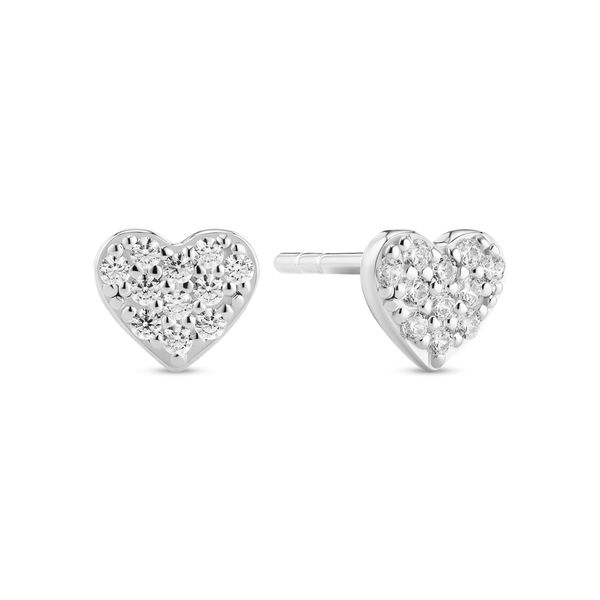 Sif Jakobs “Cuore” Pavé CZ Heart Stud Earrings | Sterling Silver | Barnes Jewelers Goldsboro NC Barnes Jewelers Goldsboro, NC