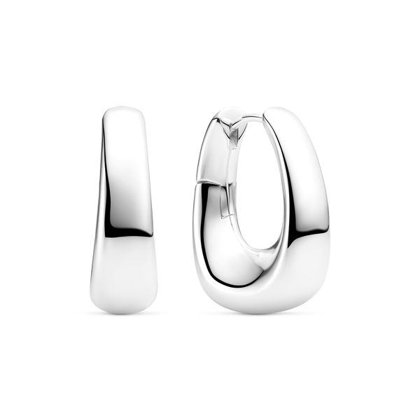 Sif Jakobs “Borsa” Pianura Grande Polished Hoop Earrings | Sterling Silver | Barnes Jewelers Goldsboro NC Barnes Jewelers Goldsboro, NC