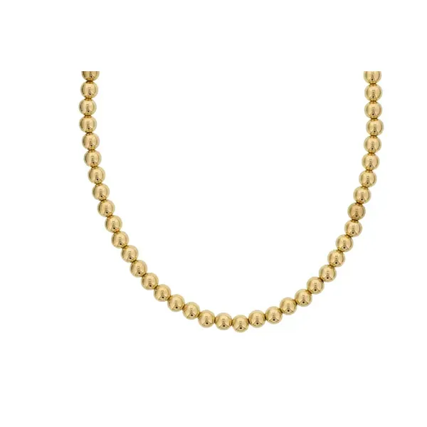 DEE BERKLEY  Beaded Necklace, Yellow Gold Filled, 8MM, 15