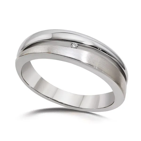 ITALGEM  Open Shank Diamond Fashion Ring, Sterling Silver, 0.006CT Round, Size 7  H41R115WSA1 Barnes Jewelers Goldsboro, NC