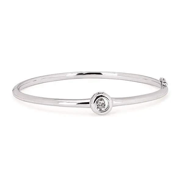 OSTBYE  Shimmering Diamond Bangle, Sterling Silver, 0.05CTTW Round  SD16B15 Barnes Jewelers Goldsboro, NC