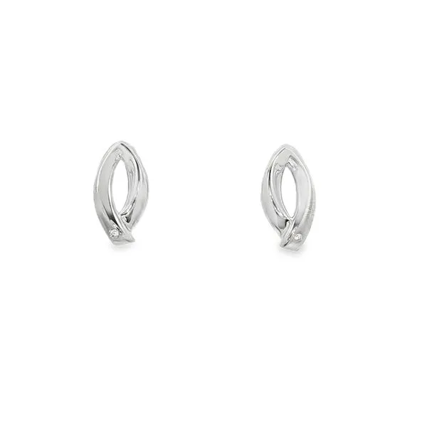 Crossover Diamond Stud Earrings | Barnes Jewelers, Goldsboro NC Barnes Jewelers Goldsboro, NC