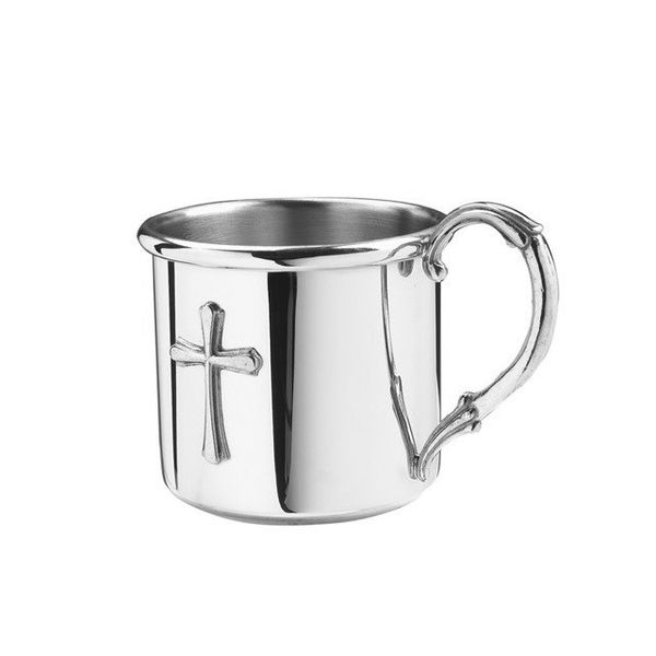 Pewter Cross Accent Baby Cup Barnes Jewelers Goldsboro, NC