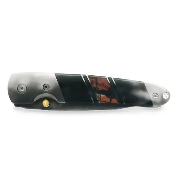 STONEWORKS  Woolly Mammoth Tusk Jewelry Collection Pocket Knives, Damascus Steel, 4