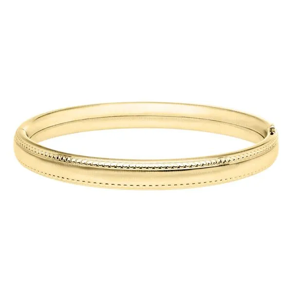 MARATHON  Children's Beaded Edge Bangle Bracelet, 14KT Yellow Gold Filled, 4.5