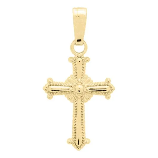 MARATHON  Children's Ornate Cross Necklace, 14KT Yellow Gold Filled, 15