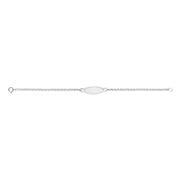 Child’s Oval ID Bracelet with Heart Detail | Sterling Silver | Barnes Jewelers Goldsboro NC Barnes Jewelers Goldsboro, NC