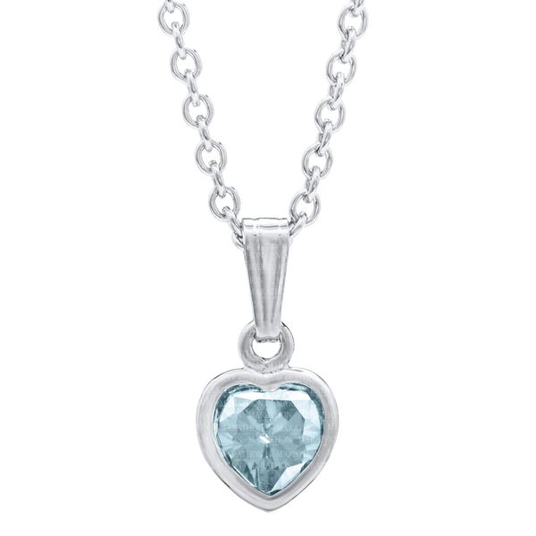 Children’s March Birthstone Heart Necklace | Sterling Silver | Barnes Jewelers Goldsboro NC Barnes Jewelers Goldsboro, NC