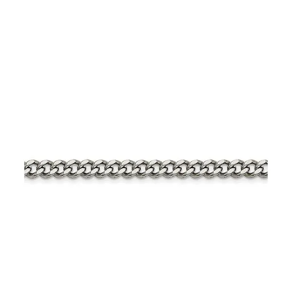 CHISEL  Stainless Steel 6.5mm Curb Chain Necklace Length  20
