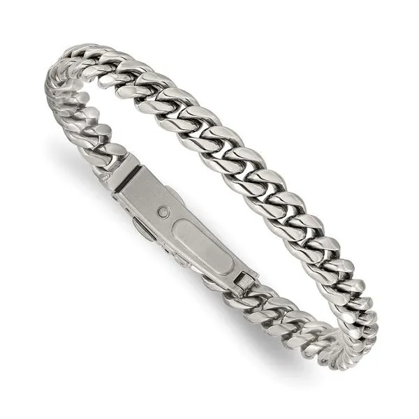 QUALITY GOLD  Curb Bracelet, Stainless Steel, 8MM, 8