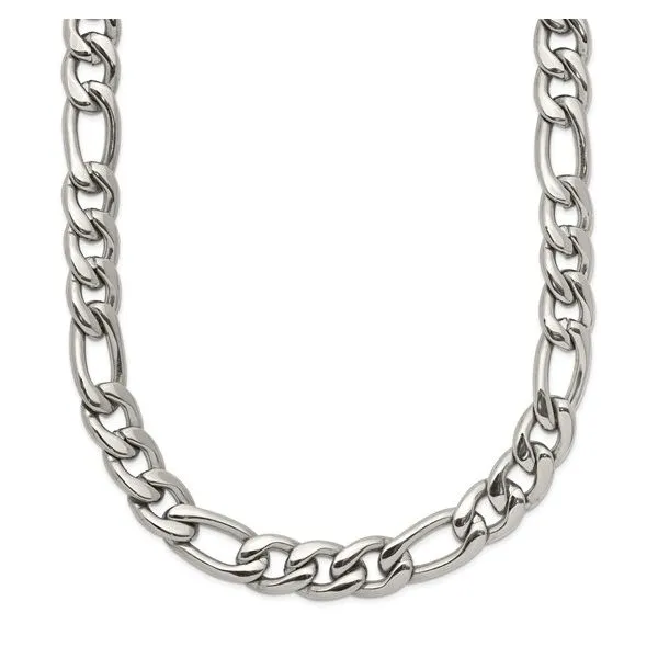 QUALITY GOLD  Figaro Chain, Stainless Steel, 8MM, 20
