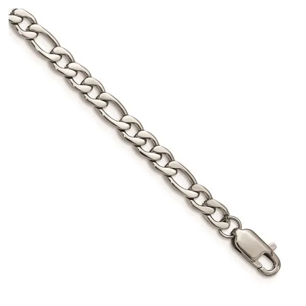 QUALITY GOLD  Figaro Bracelet, Stainless Steel, 5.86MM, 9
