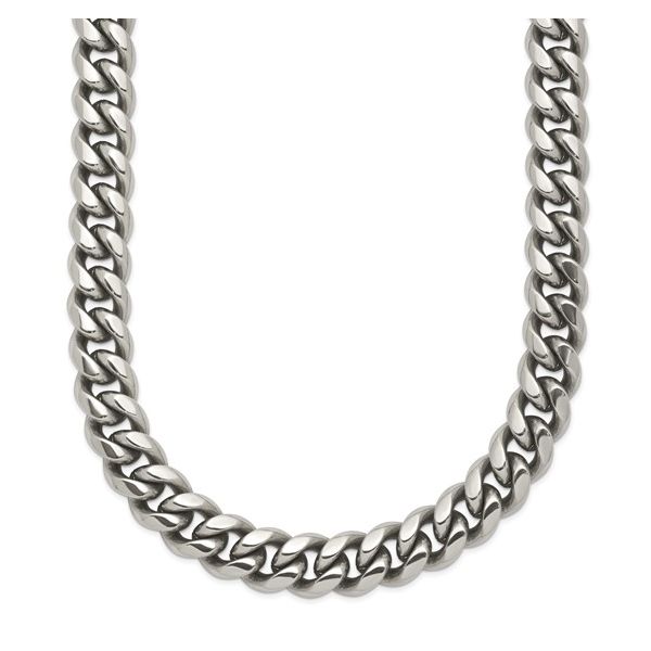 QUALITY GOLD  Curb Chain, Stainless Steel, 8MM, 24