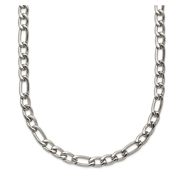 Figaro Chain Necklace | Stainless Steel | Barnes Jewelers Goldsboro NC Barnes Jewelers Goldsboro, NC