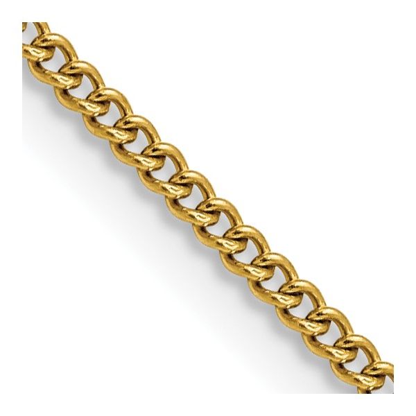 Gold Plated Round Curb Chain | Stainless Steel, 2.25MM, 22