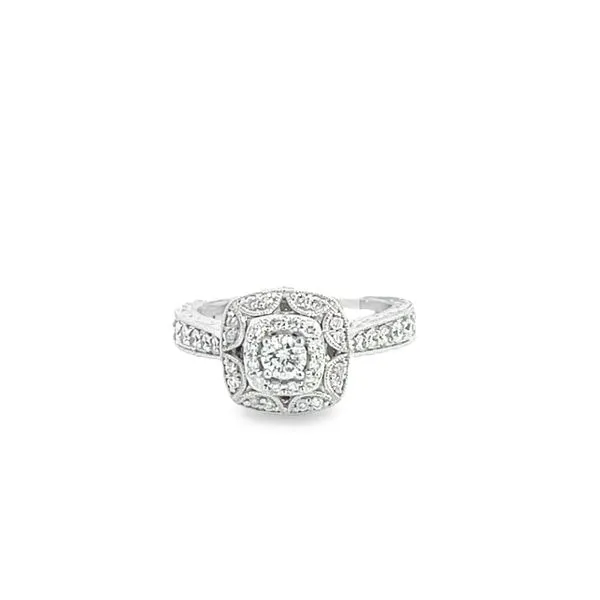 Vintage Inspired Diamond Engagement Ring Barnett Jewelers Jacksonville, FL