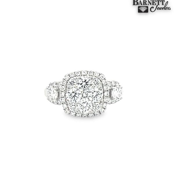 Cushion Halo Diamond Engagement Ring Barnett Jewelers Jacksonville, FL