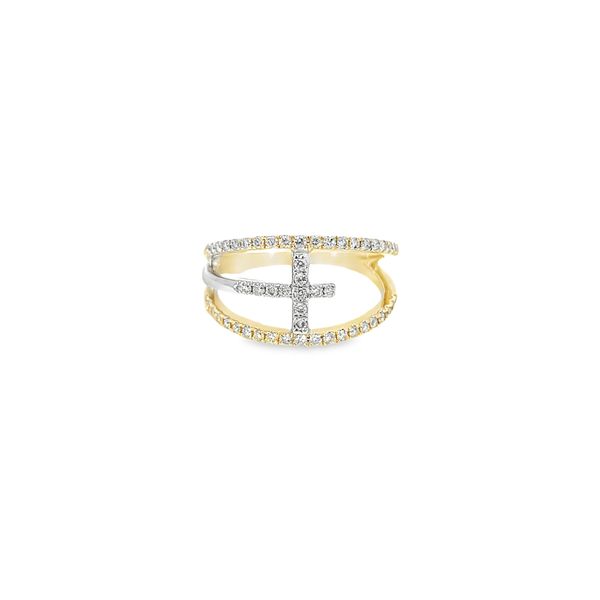 Diamond Cross Ring Image 2 Barnett Jewelers Jacksonville, FL