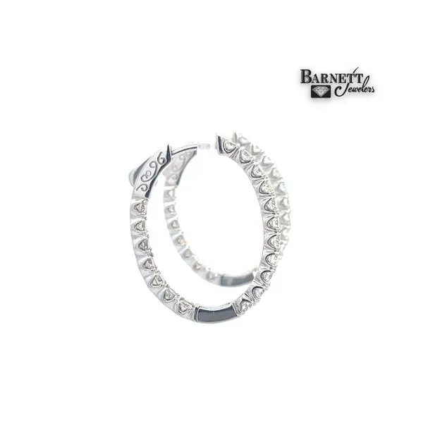 3.00 CT Diamond Hoops Image 2 Barnett Jewelers Jacksonville, FL
