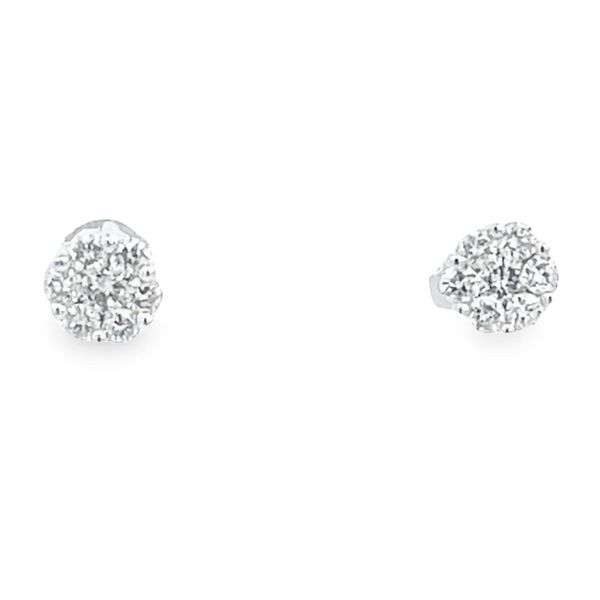 .32 Carat Diamond Cluster Earrings Barnett Jewelers Jacksonville, FL