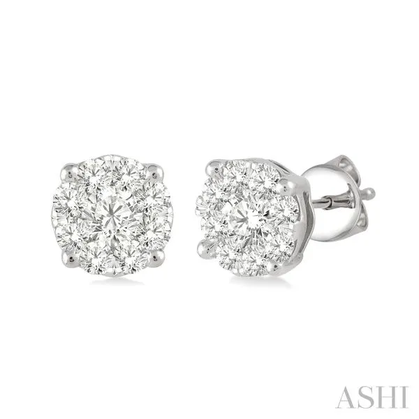 1/2 Carat Lovebright Round Diamond Stud Earrings Barnett Jewelers Jacksonville, FL