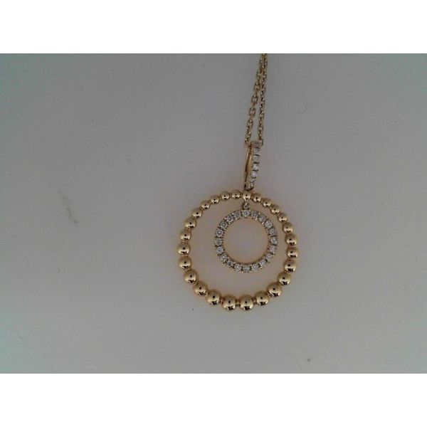 14K Beaded Diamond Pendant Barnett Jewelers Jacksonville, FL