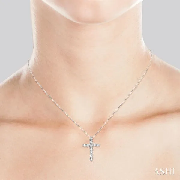3/4 Carat Diamond Cross Pendant Image 3 Barnett Jewelers Jacksonville, FL