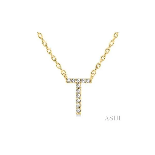'T' Initial Diamond Pendant Barnett Jewelers Jacksonville, FL