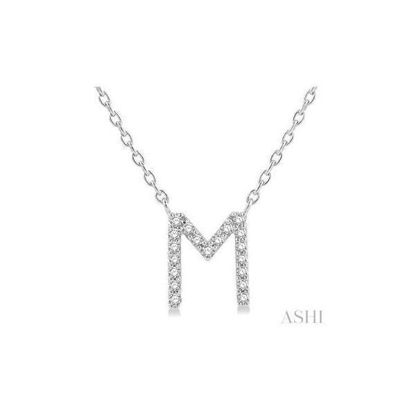 'M' Initial Diamond Pendant Barnett Jewelers Jacksonville, FL