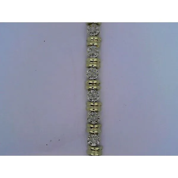 Estate 10K Yellow Gold Fancy Link Diamond Bracelet Barnett Jewelers Jacksonville, FL