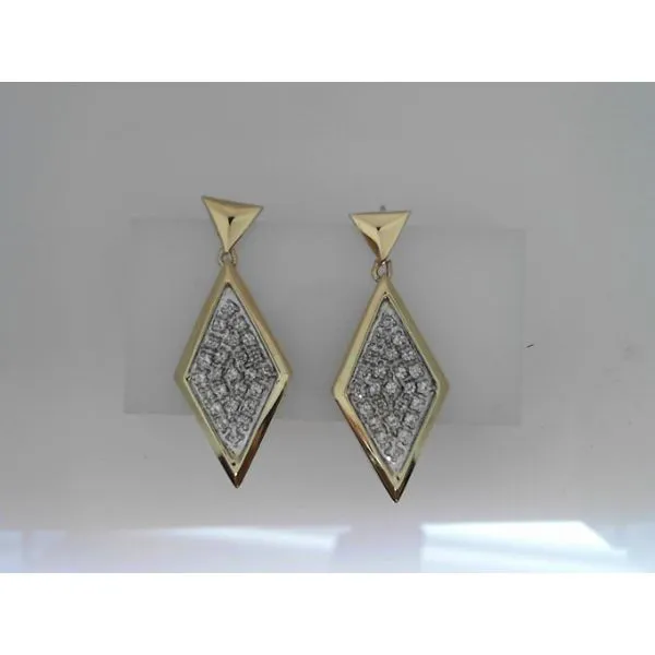 Estate 14K  Yellow Gold 14 Karat Dangle  Earrings Barnett Jewelers Jacksonville, FL