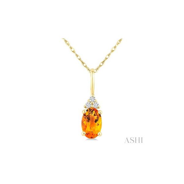 Citrine & Diamond Necklace Barnett Jewelers Jacksonville, FL