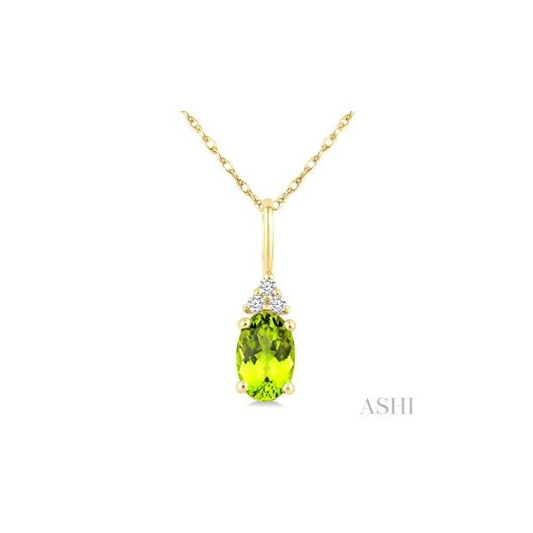 Peridot & Diamond Necklace Barnett Jewelers Jacksonville, FL