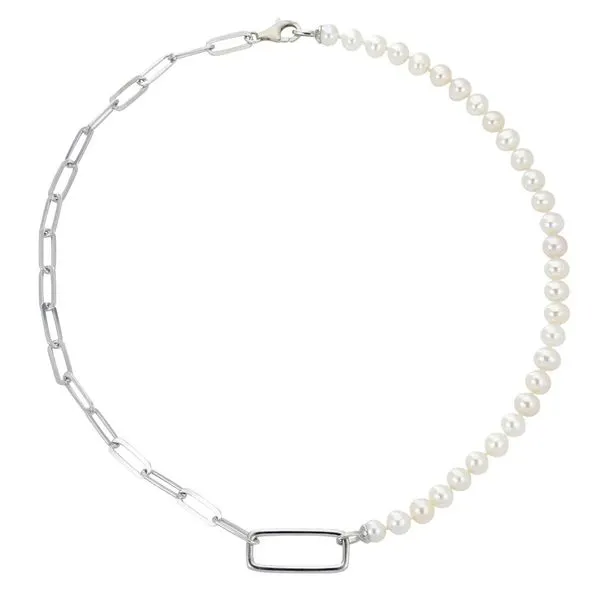 PAPERLCIP AND PEARL NECKLACE Barnett Jewelers Jacksonville, FL