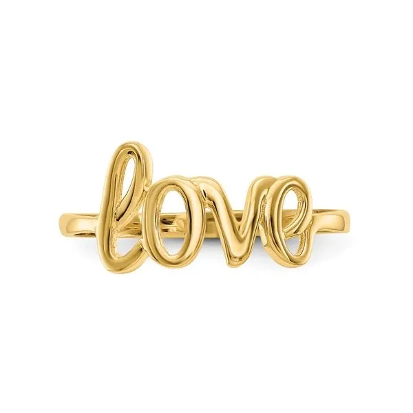 14k Polished Love Ring Image 3 Barnett Jewelers Jacksonville, FL