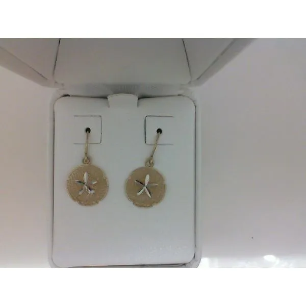 14K Sand Dollar Earrings Barnett Jewelers Jacksonville, FL
