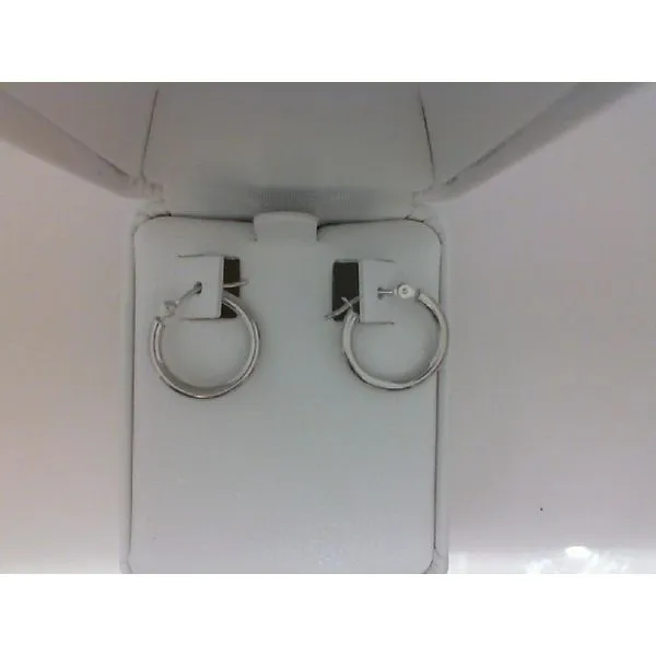 14K White Gold Hoops Barnett Jewelers Jacksonville, FL