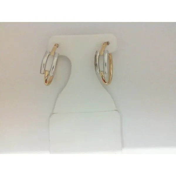 14K TwoTone Oval Hoop Barnett Jewelers Jacksonville, FL