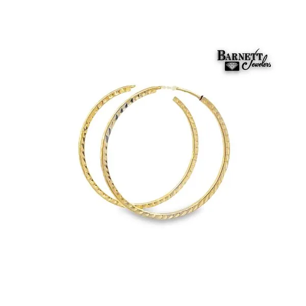 Diamond Cut Hoops Image 2 Barnett Jewelers Jacksonville, FL