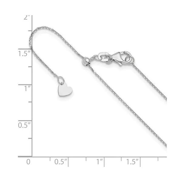10K White Gold Chain Image 2 Barnett Jewelers Jacksonville, FL