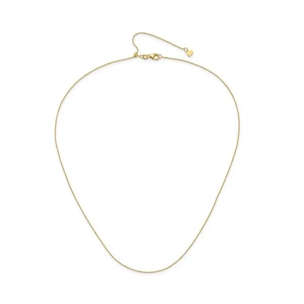 10K Yellow Gold Adjustable Chain Image 4 Barnett Jewelers Jacksonville, FL