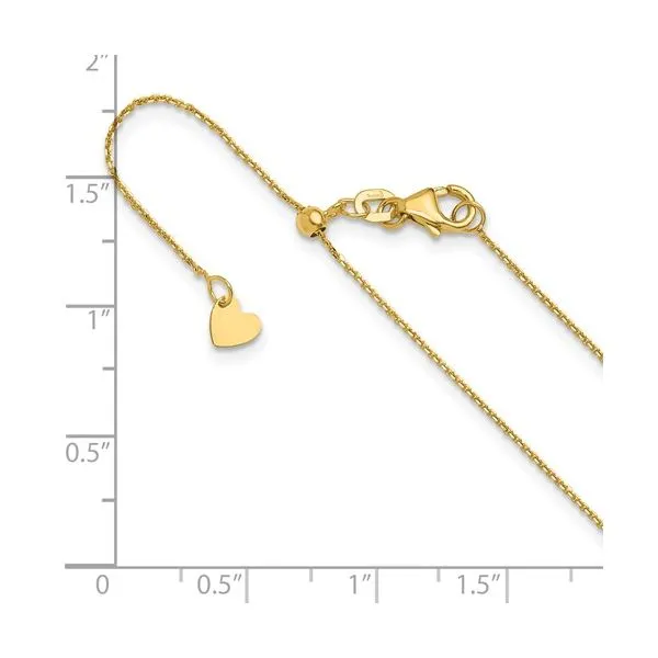 10K Yellow Gold Adjustable Chain Image 5 Barnett Jewelers Jacksonville, FL