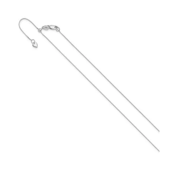 10K White Gold Box Chain Image 2 Barnett Jewelers Jacksonville, FL