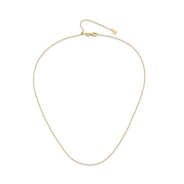 10K Yellow Gold Adjustable Chain Image 4 Barnett Jewelers Jacksonville, FL
