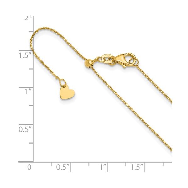 10K Yellow Gold Adjustable Chain Image 5 Barnett Jewelers Jacksonville, FL