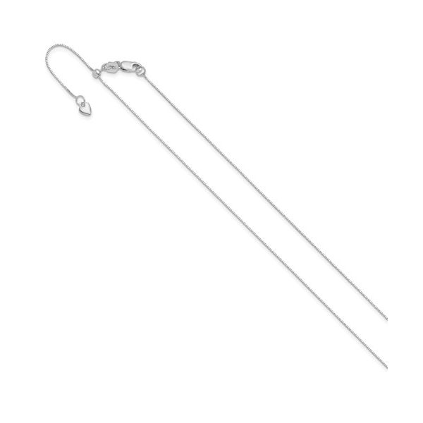 10K White Gold Box Chain Image 2 Barnett Jewelers Jacksonville, FL